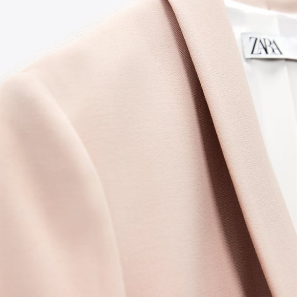 ZARA PINK FEATHER BLAZER - Picture 5 of 8